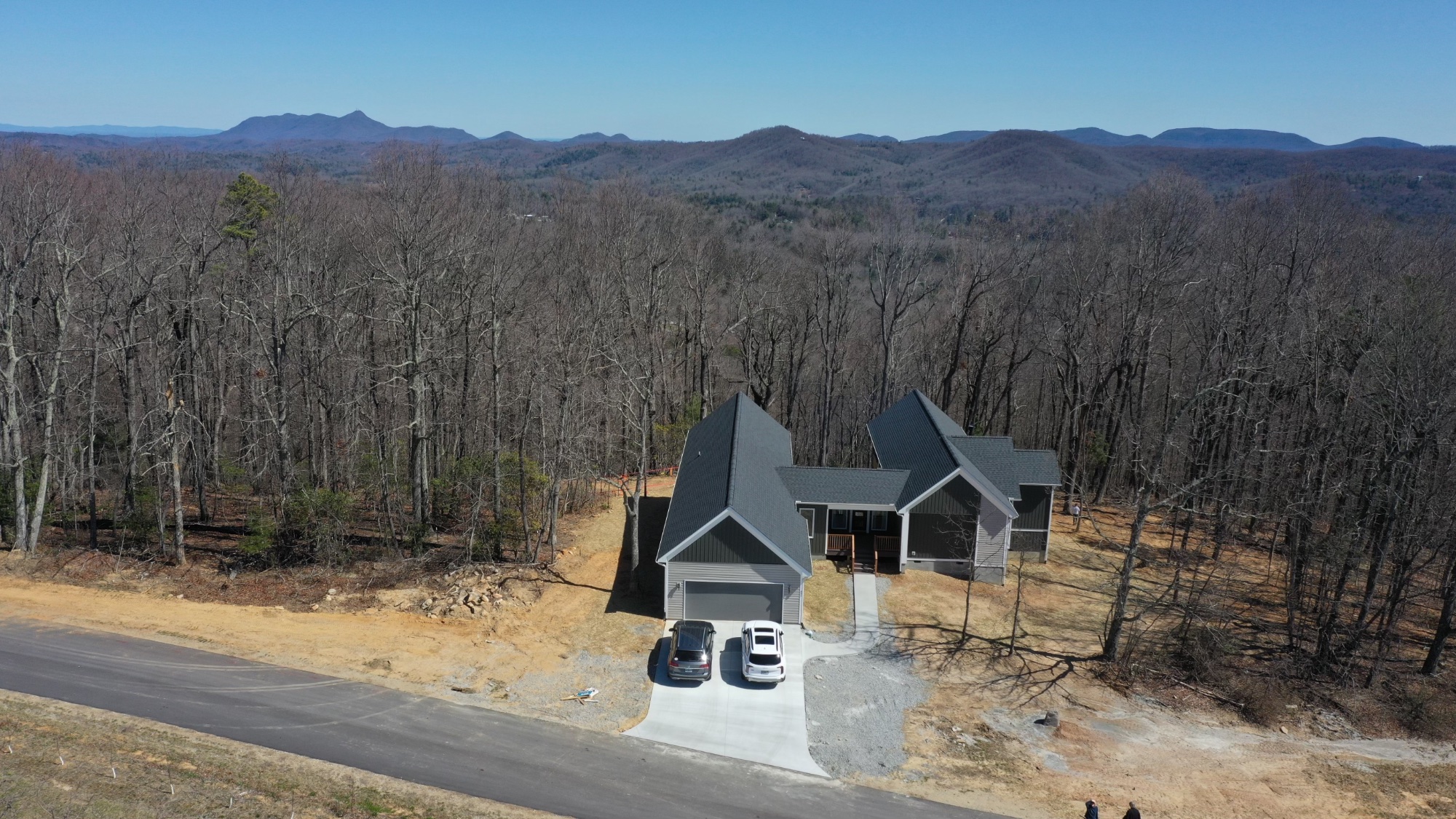 Mountain ridge views from the cabin