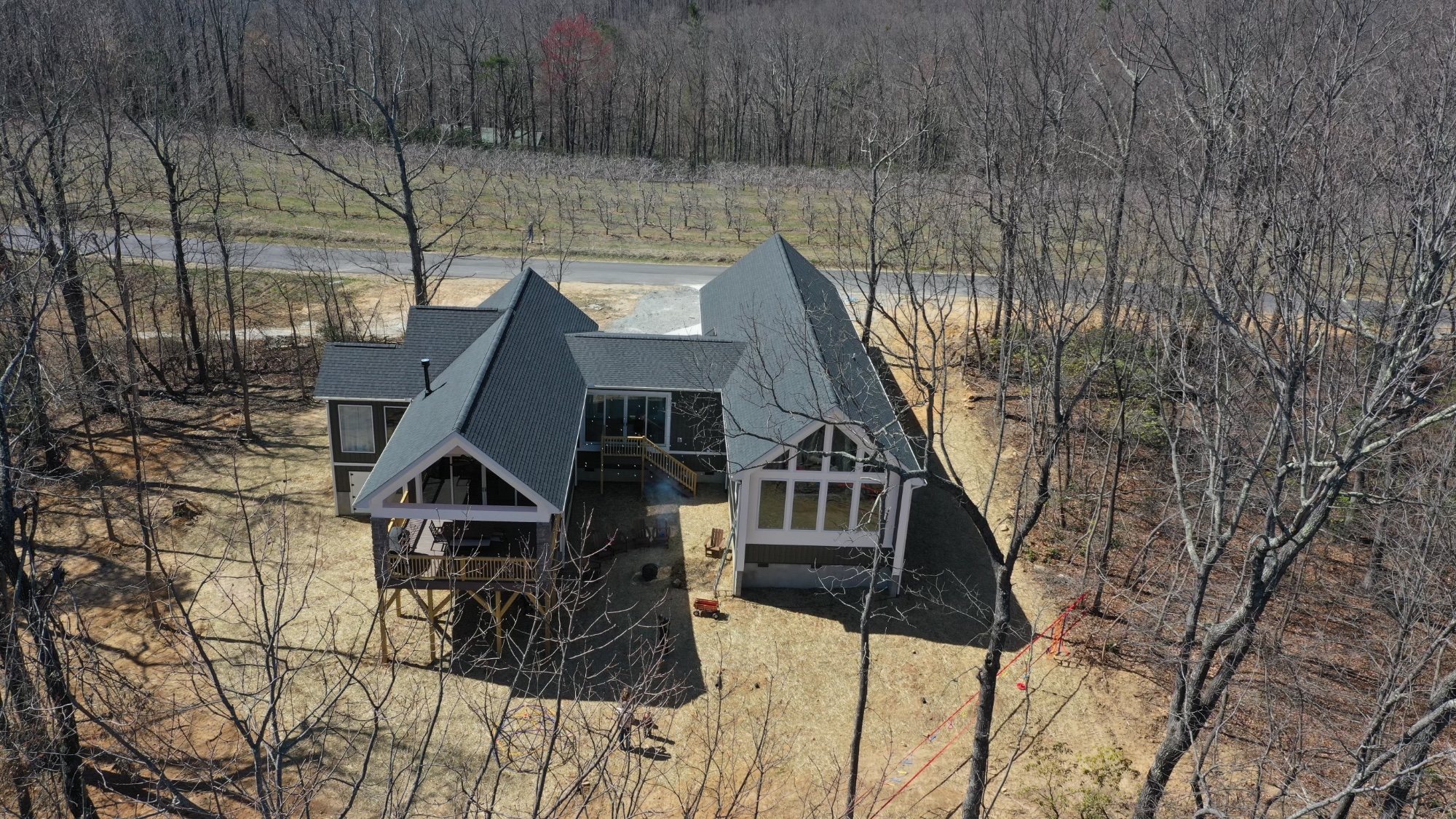 Cabin overhead showing deck and great room